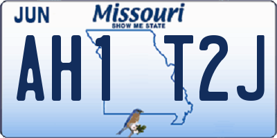 MO license plate AH1T2J