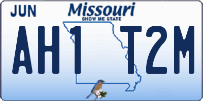 MO license plate AH1T2M