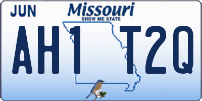 MO license plate AH1T2Q