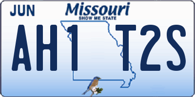 MO license plate AH1T2S