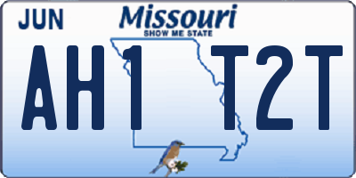 MO license plate AH1T2T