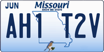 MO license plate AH1T2V