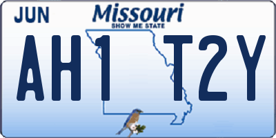 MO license plate AH1T2Y
