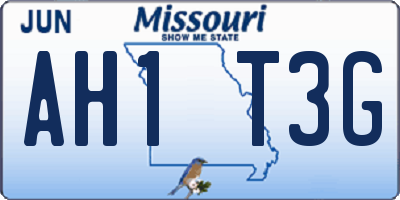 MO license plate AH1T3G