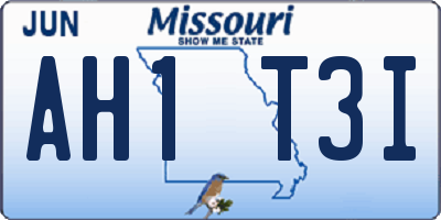 MO license plate AH1T3I