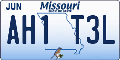 MO license plate AH1T3L