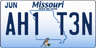 MO license plate AH1T3N