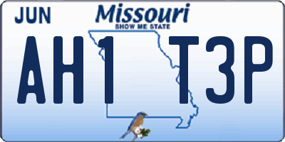MO license plate AH1T3P
