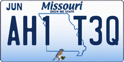 MO license plate AH1T3Q