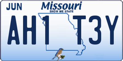 MO license plate AH1T3Y