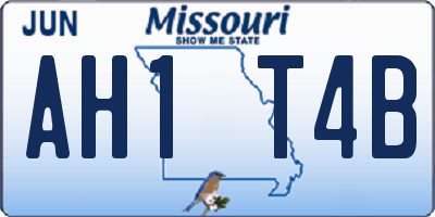 MO license plate AH1T4B
