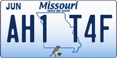 MO license plate AH1T4F