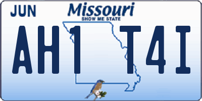 MO license plate AH1T4I