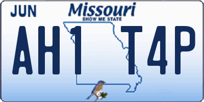 MO license plate AH1T4P