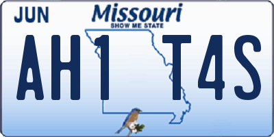 MO license plate AH1T4S