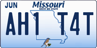 MO license plate AH1T4T