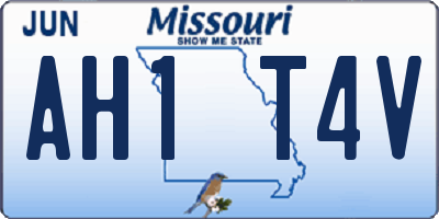MO license plate AH1T4V