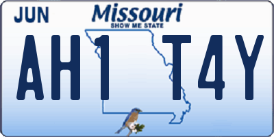 MO license plate AH1T4Y