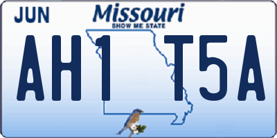 MO license plate AH1T5A