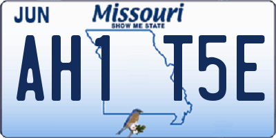 MO license plate AH1T5E