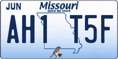MO license plate AH1T5F