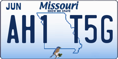 MO license plate AH1T5G