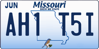 MO license plate AH1T5I