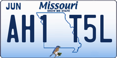 MO license plate AH1T5L