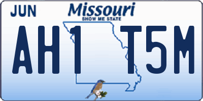 MO license plate AH1T5M