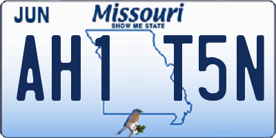 MO license plate AH1T5N