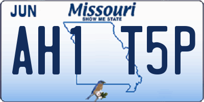 MO license plate AH1T5P