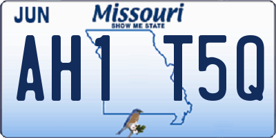 MO license plate AH1T5Q