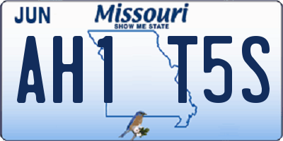 MO license plate AH1T5S