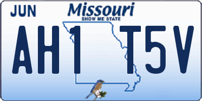 MO license plate AH1T5V