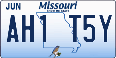 MO license plate AH1T5Y