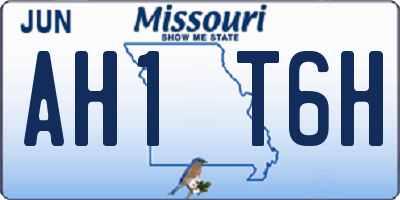 MO license plate AH1T6H