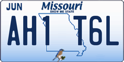 MO license plate AH1T6L