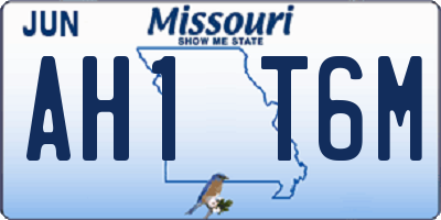 MO license plate AH1T6M