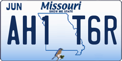 MO license plate AH1T6R