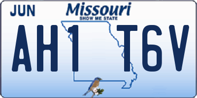 MO license plate AH1T6V