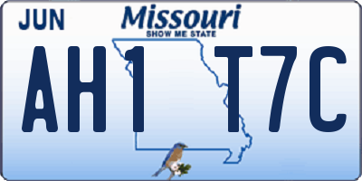 MO license plate AH1T7C