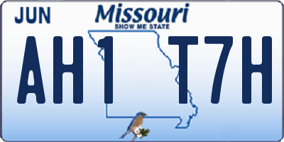 MO license plate AH1T7H