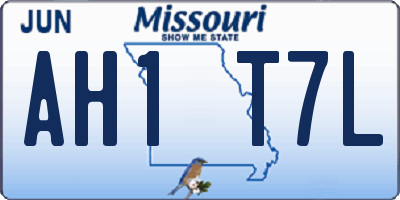 MO license plate AH1T7L