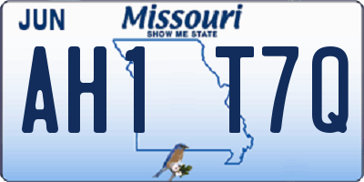 MO license plate AH1T7Q