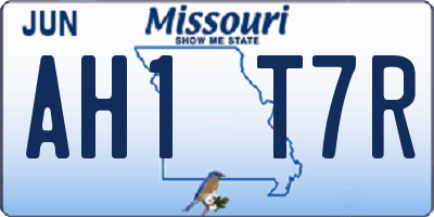 MO license plate AH1T7R
