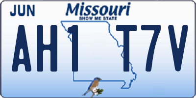 MO license plate AH1T7V