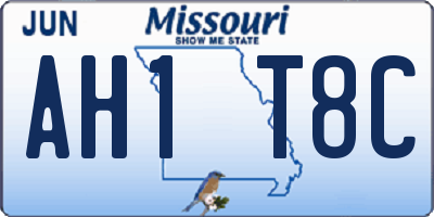 MO license plate AH1T8C