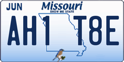 MO license plate AH1T8E