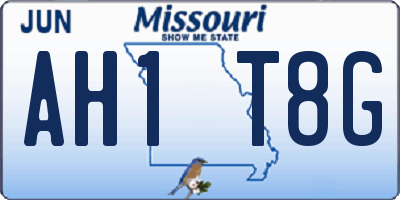 MO license plate AH1T8G