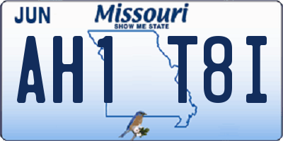 MO license plate AH1T8I